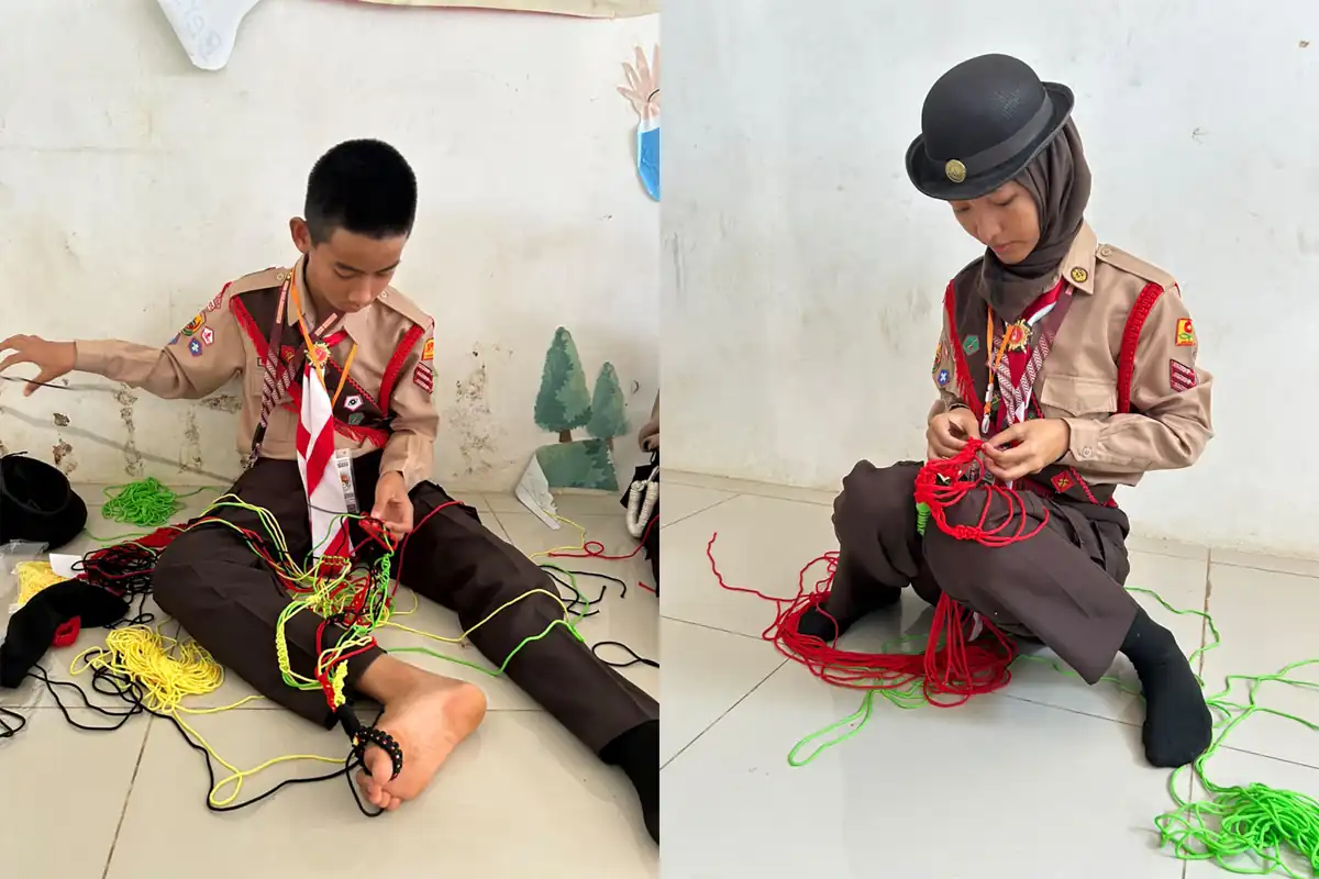 Kreativitas Tanpa Batas, Faris dan Santi Adu Ketangkasan Racik Tali di LT2 Jatinagara
