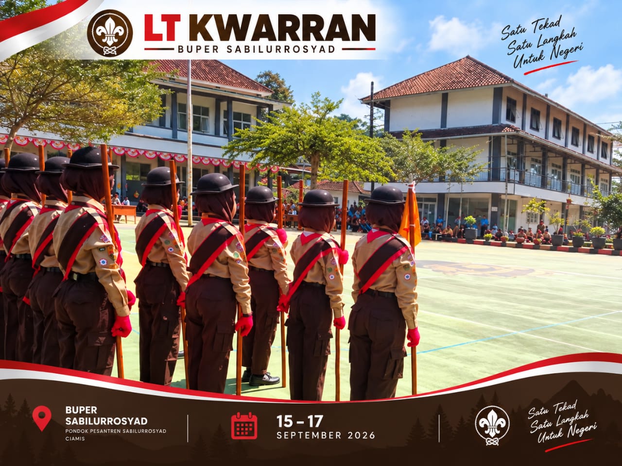 Peserta MTs Sabilurrosyad Tampil Kompak di Lomba PBB LT2 Kwarran Jatinagara